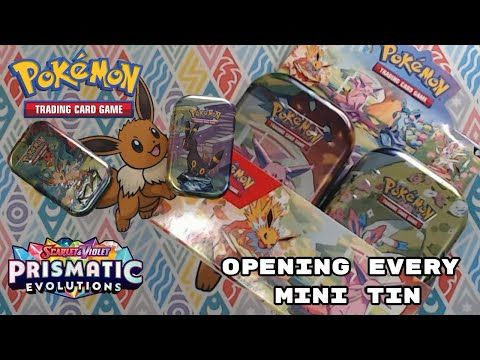 I opened every mini tin to get an eeveelution SIR! Prismatic evolution mini tin opening