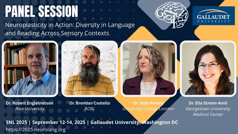 The names of the panel session speakers: Englebretson, Costello, Rowley, Streim-Amit