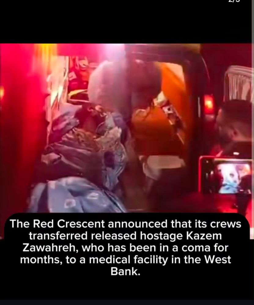 Image of Palestinian man in ambulance after being tortured and abused to that point where he is now comatose.