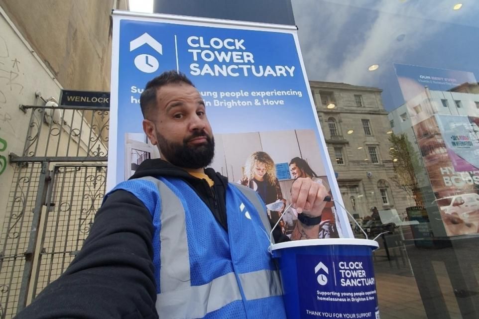 Team CTS member George Angeli raising funds for the Clock Tower Sanctuary