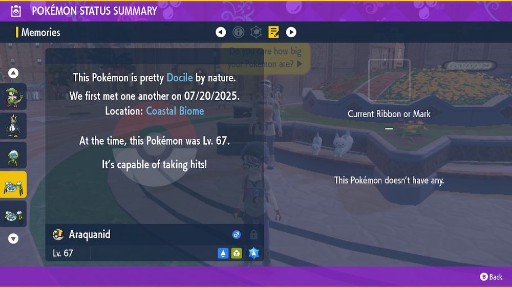 Docile shiny araquanid