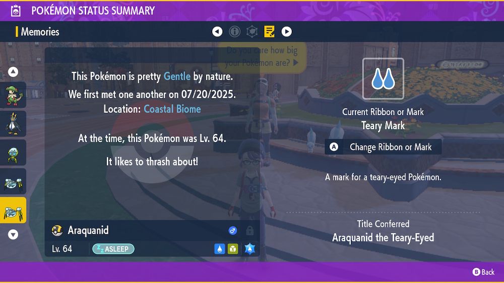 Gentle teary marked shiny araquanid