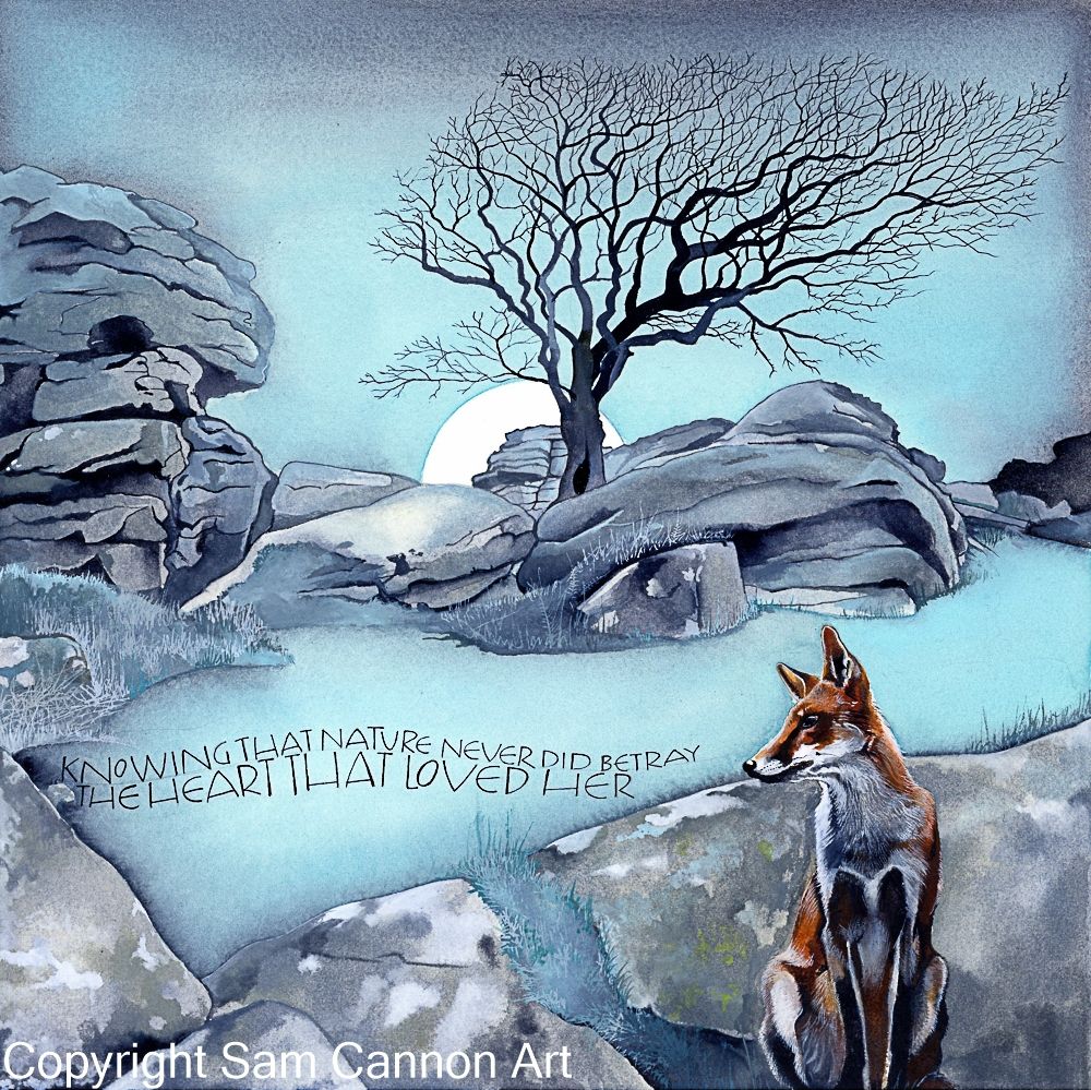 Dartmoor - with a fox. Words by William Wordsworth.