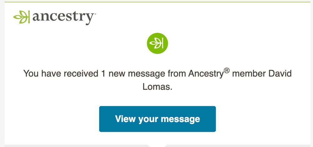 I received a message from David Lomas