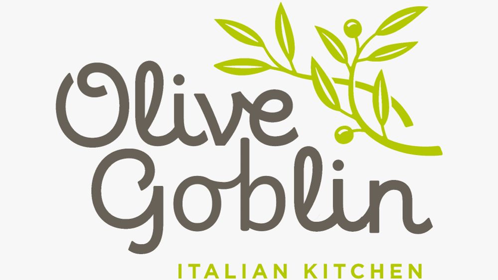 The Olive Garden logo except that it's amateurishly edited to say "Olive Goblin"
