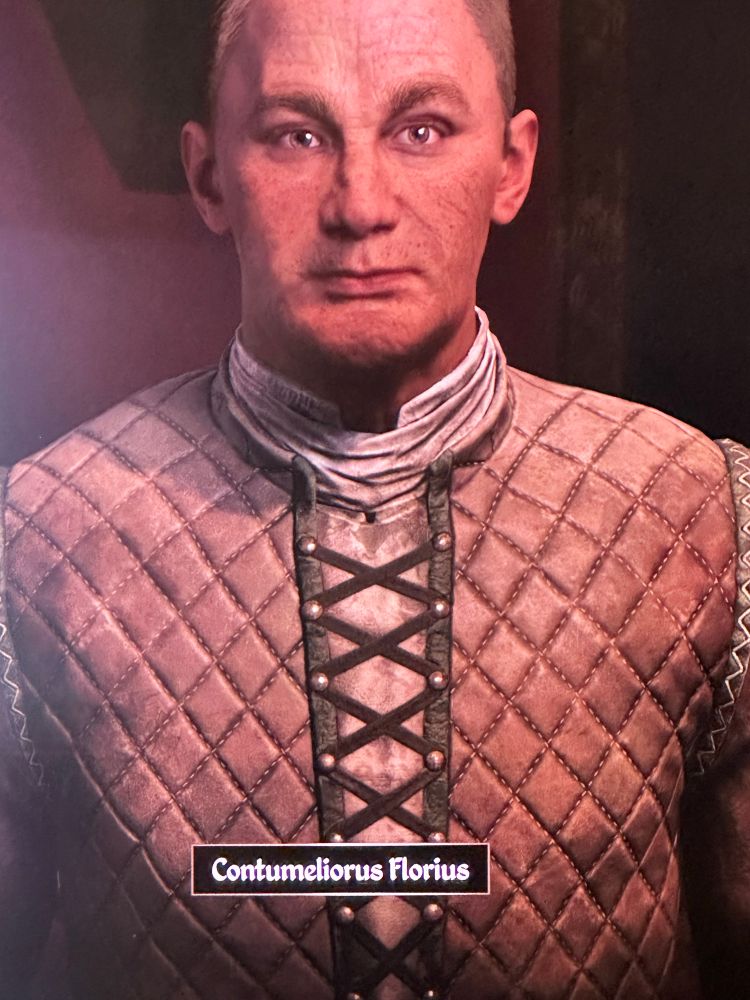 An elder scrolls oblivion character is named “Contumeliorus Florius“