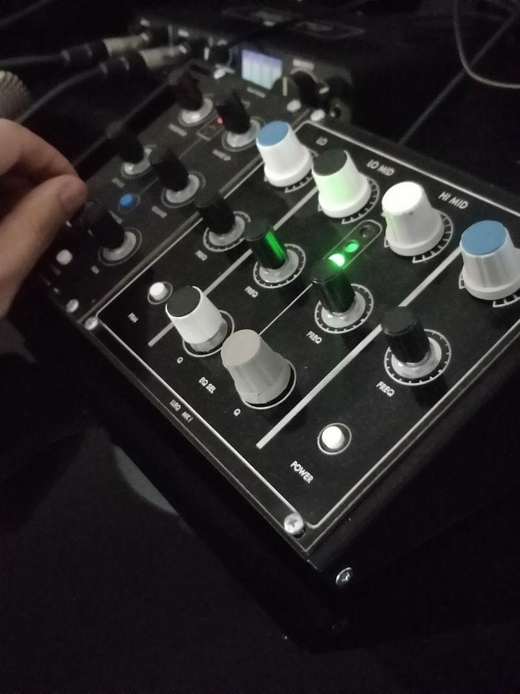 Two midi controllers with all kinds of encoder caps
