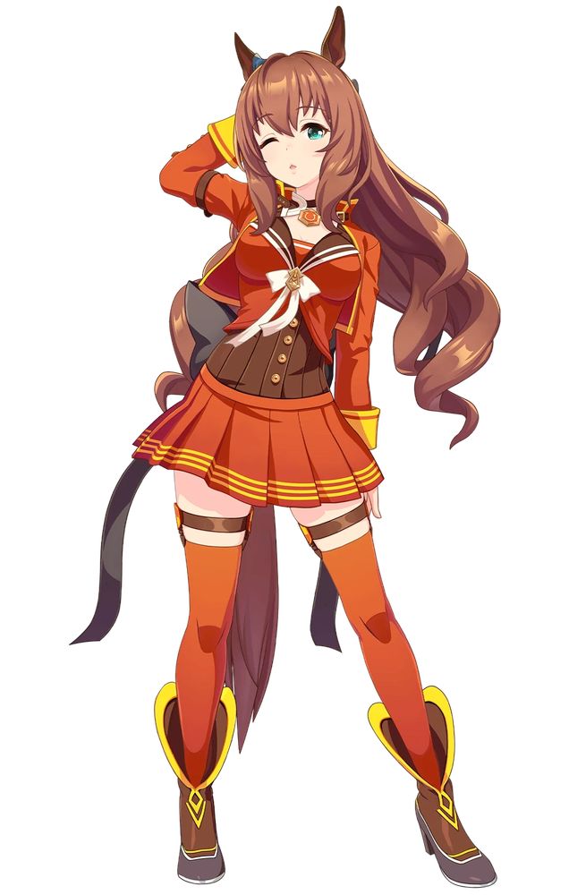 A picture of Maruzensky from Umamusume in her secondary outfit