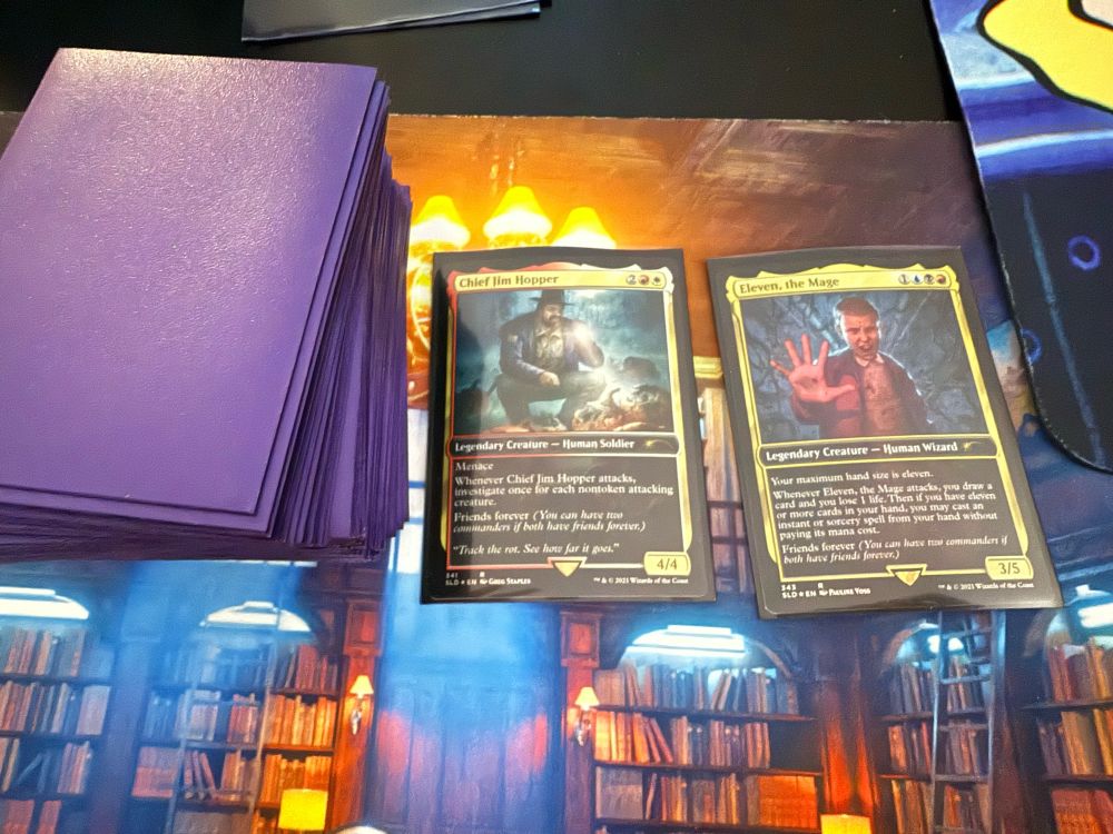 Chief Jim Hopper and Eleven the Mage commander deck