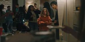 girl from hereditary eyeing a piece of carrot cake. if you don't know the context then, well, spare yourself