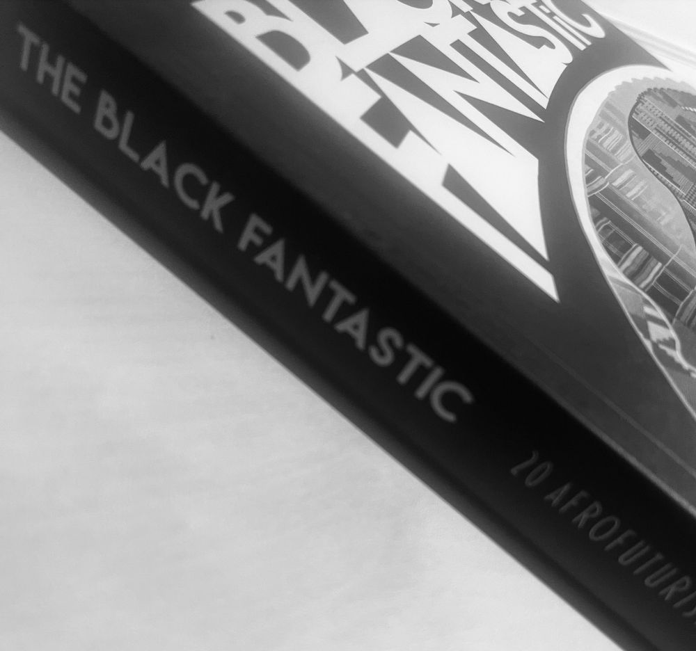 alt="book cover the black fantastic."