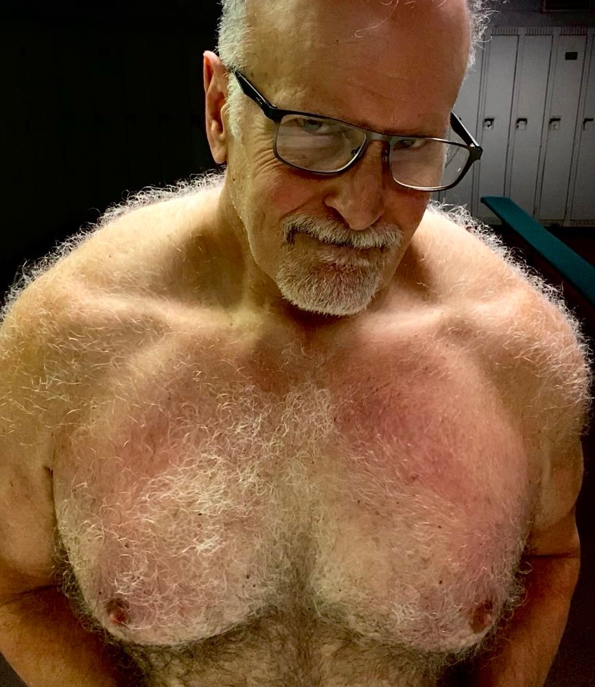 Locker room selfie after chest day. 