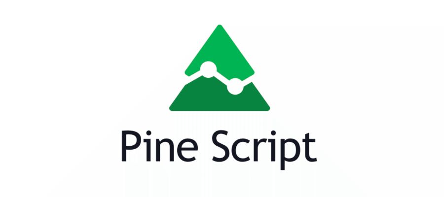 Green triangular logo with a white graph line inside, representing Pine Script, a scripting language for creating custom trading indicators and strategies on TradingView.