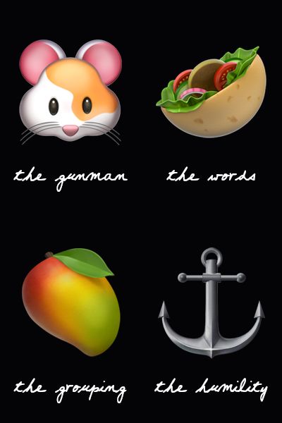 the gunman / the words / the grouping / the humility