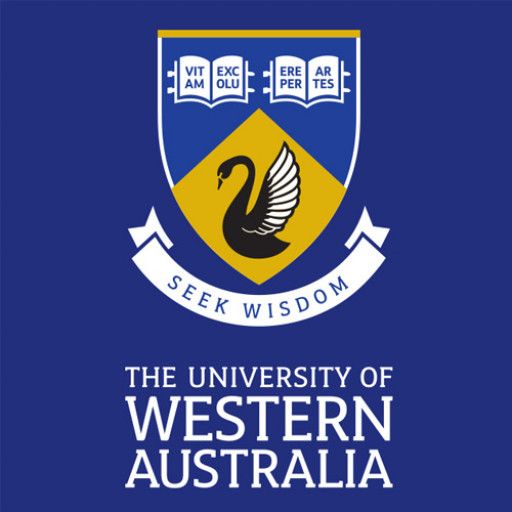 Logo of teh University of Western Australiam with a black swan on it