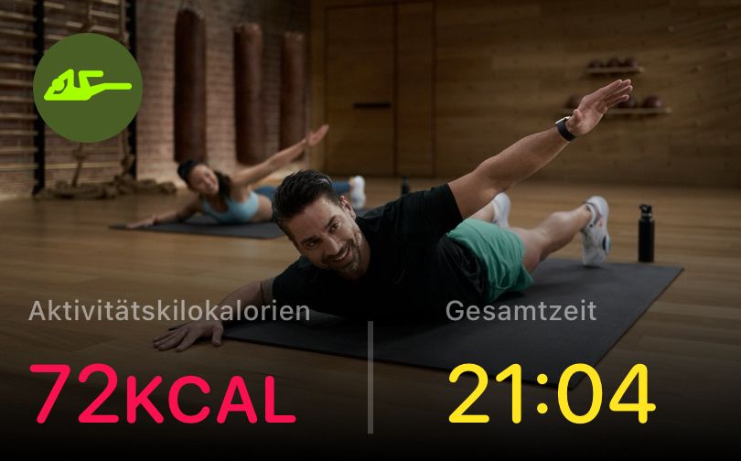 Apple Fitness+ Core Training 72kcal 21:04min