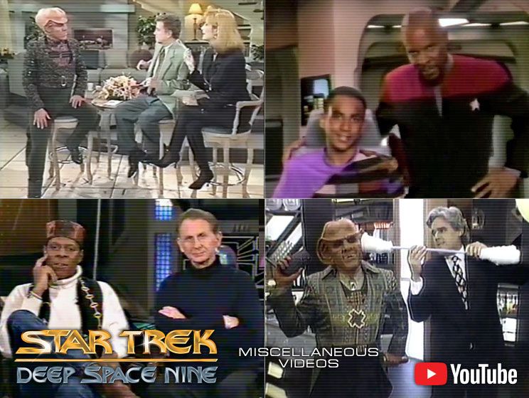 Screencaps of multiple behind the scenes Deep Space Nine videos