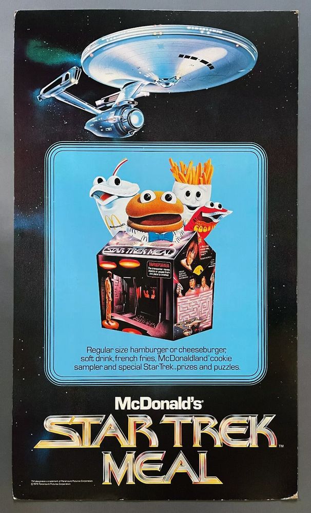 A large sign for McDonald's 1979 STAR TREK MEAL, a tie-in sponsorship for  STAR TREK: THE MOTION PICTURE.

#StarTrek