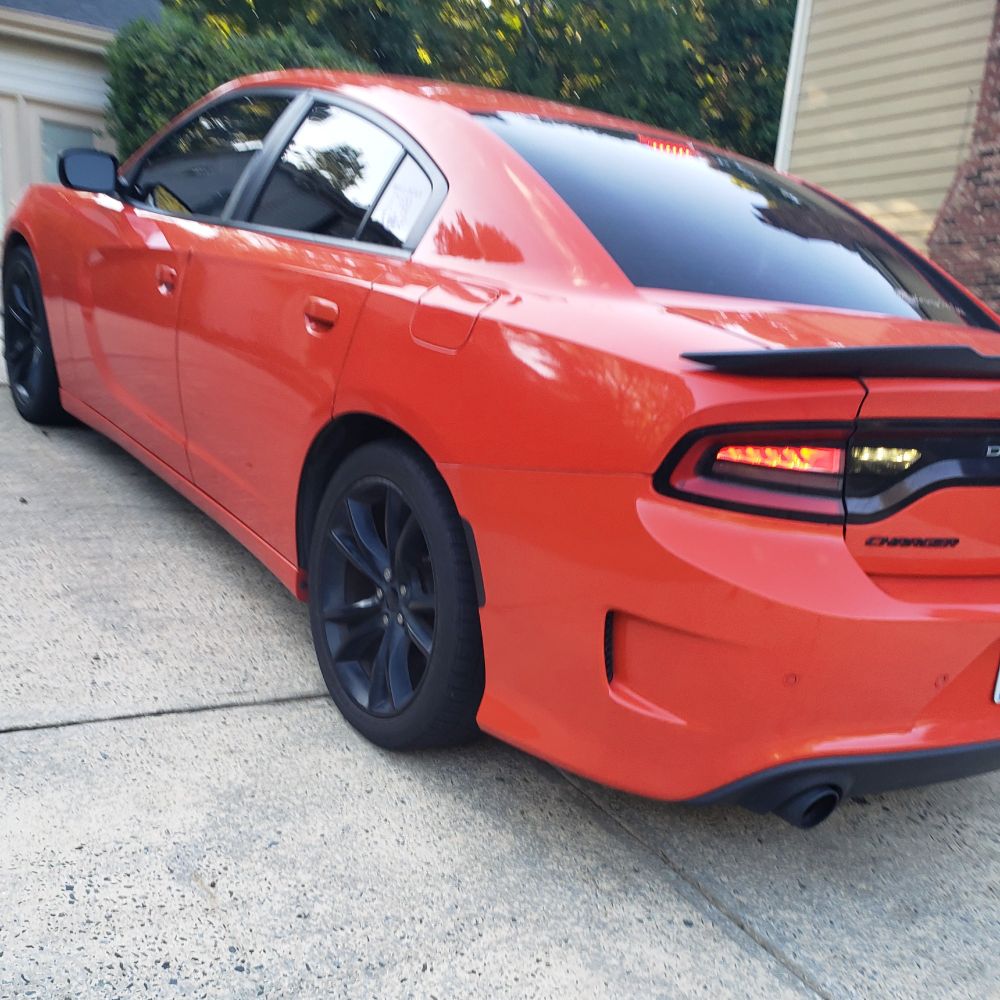 Orange dodge charger