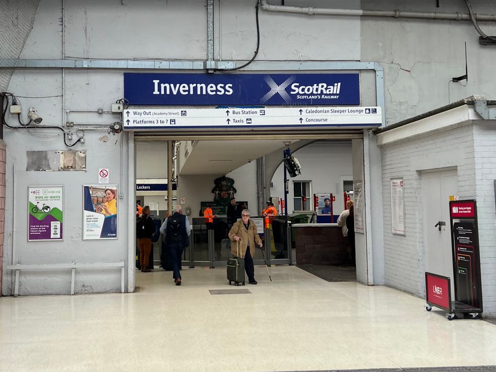Side entrance to Inverness Rail Station 