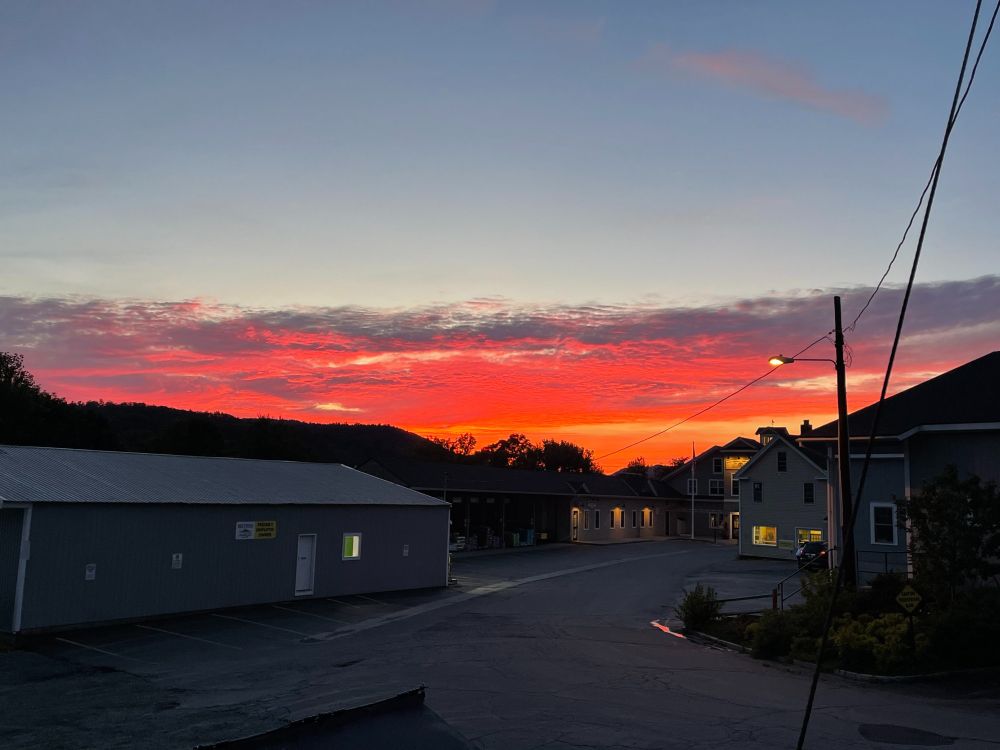 Sunset in August 2023 in West Lebanon, N.H.
