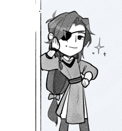 cropped digitally illustrated comic. Hua Cheng casually leaning on a door frame looking flirty

Read the entire comic on my patreon! 
