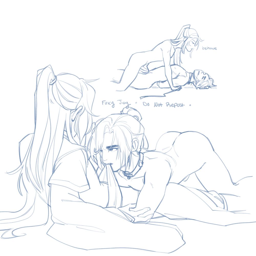Feng xin in a collar and Mu Qing taking care of him