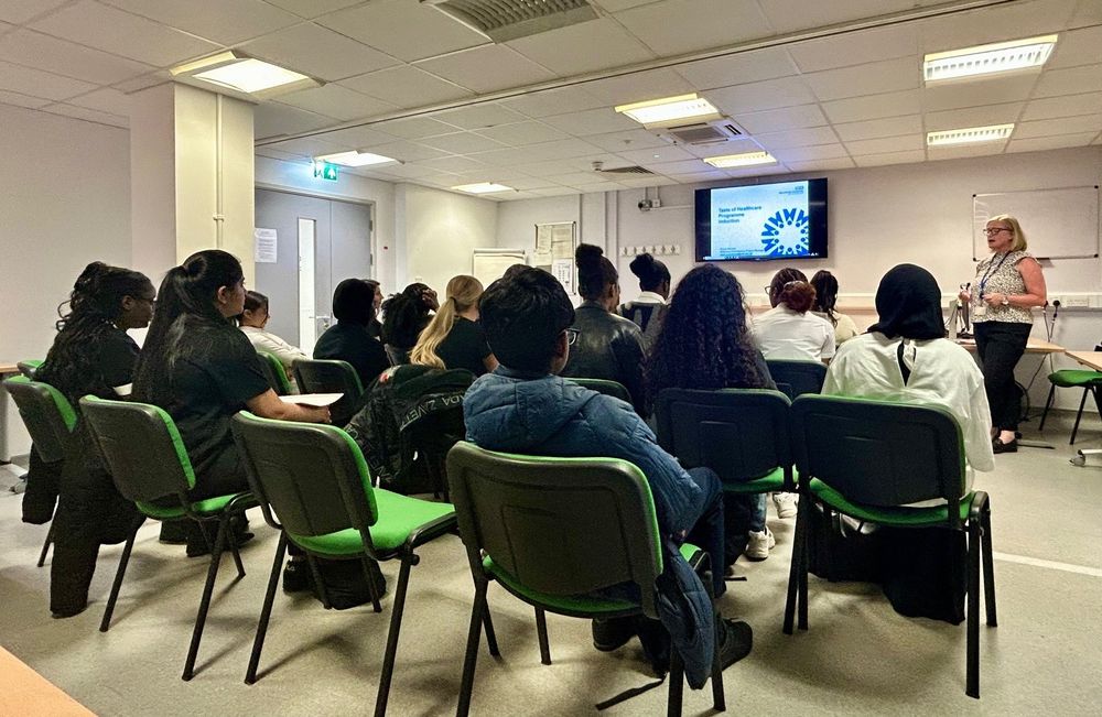 Group of students attending a group induction