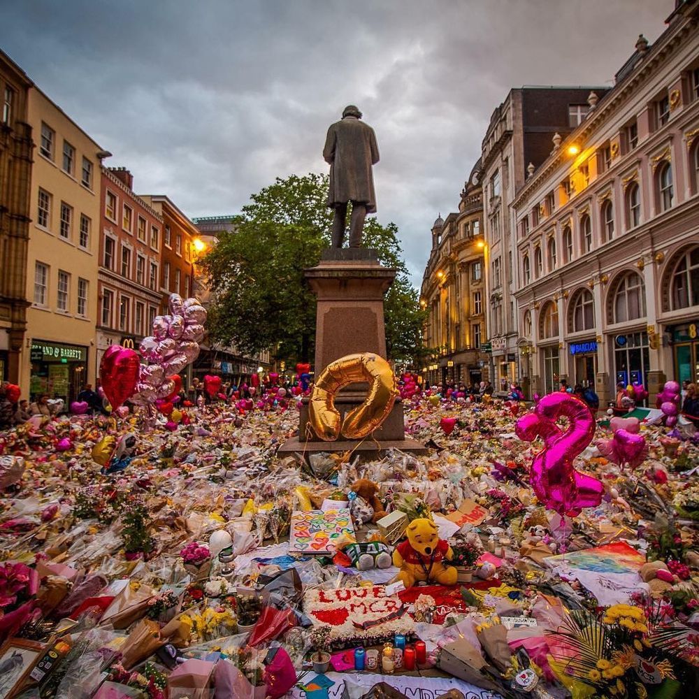 Floral tributes to victims of bombing