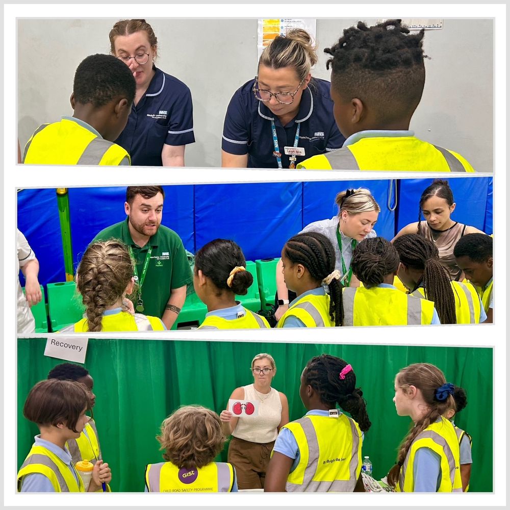 Children doing activities at a careers event