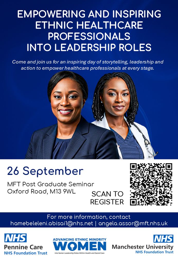 Poster including QR code to register