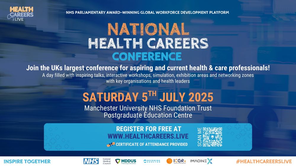Information on how to attend and register for Health Careers Live
