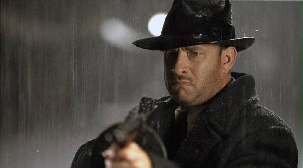 Tom Hanks as Mike Sullivan from Sam Mendes' ROAD TO PERDITION (2002).