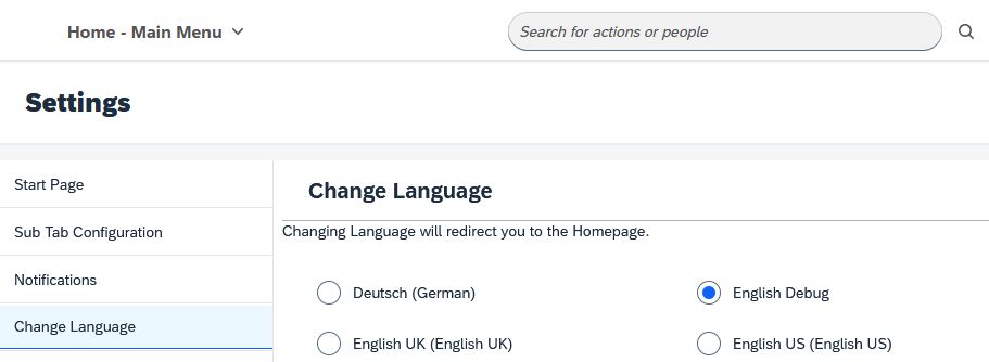 A screenshot of a platform allowing to choose a language from either "English (US)", "English (UK)", or "English Debug".
bonus panel: that's the dialect i'm most fluent in