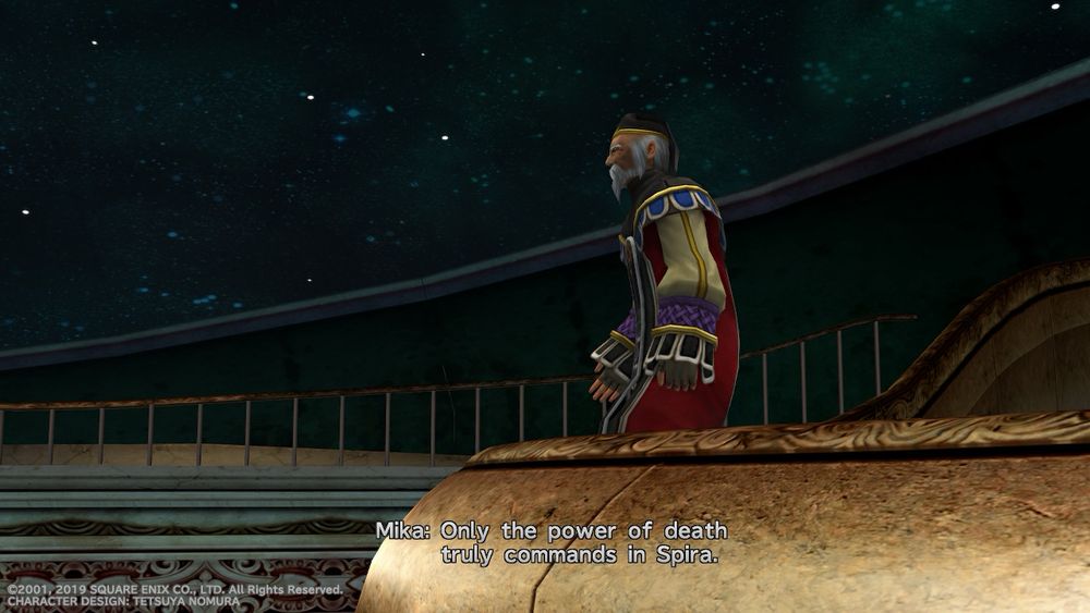 "And anyway," continues Master Mika, "Spira is trapped in an endless cycle of doom and disparity thanks to Sin so what can you do? Have fun in jail!"
