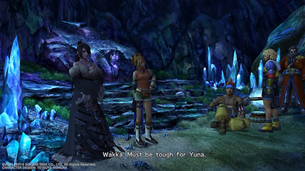 Wakka blocking Tedious (and the player's) way to that nice shiny save sphere...