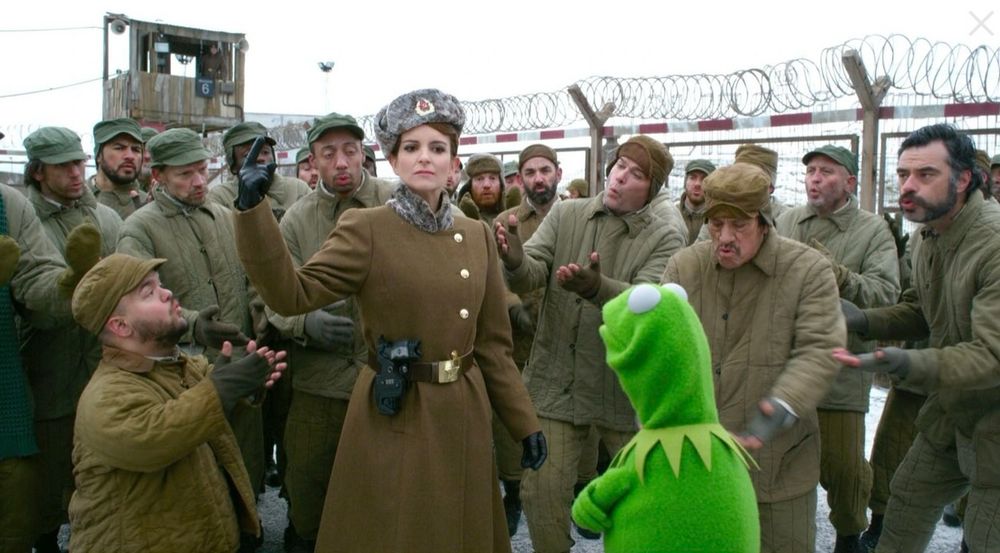 Kermit in the Siberian prison in "Muppets Most Wanted"
