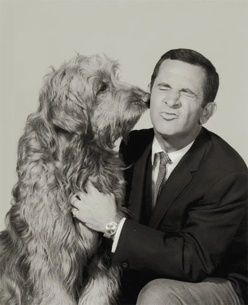 Agent Maxwell Smart alongside another agent of CONTROL - Fang the dog