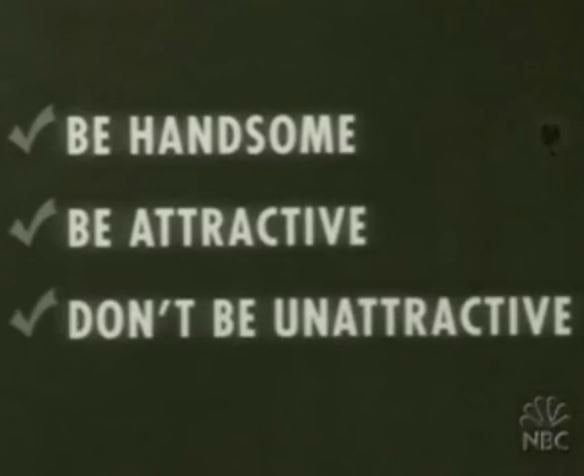 Be Handsome 
Be Attractive 
Don’t Be Unattractive 