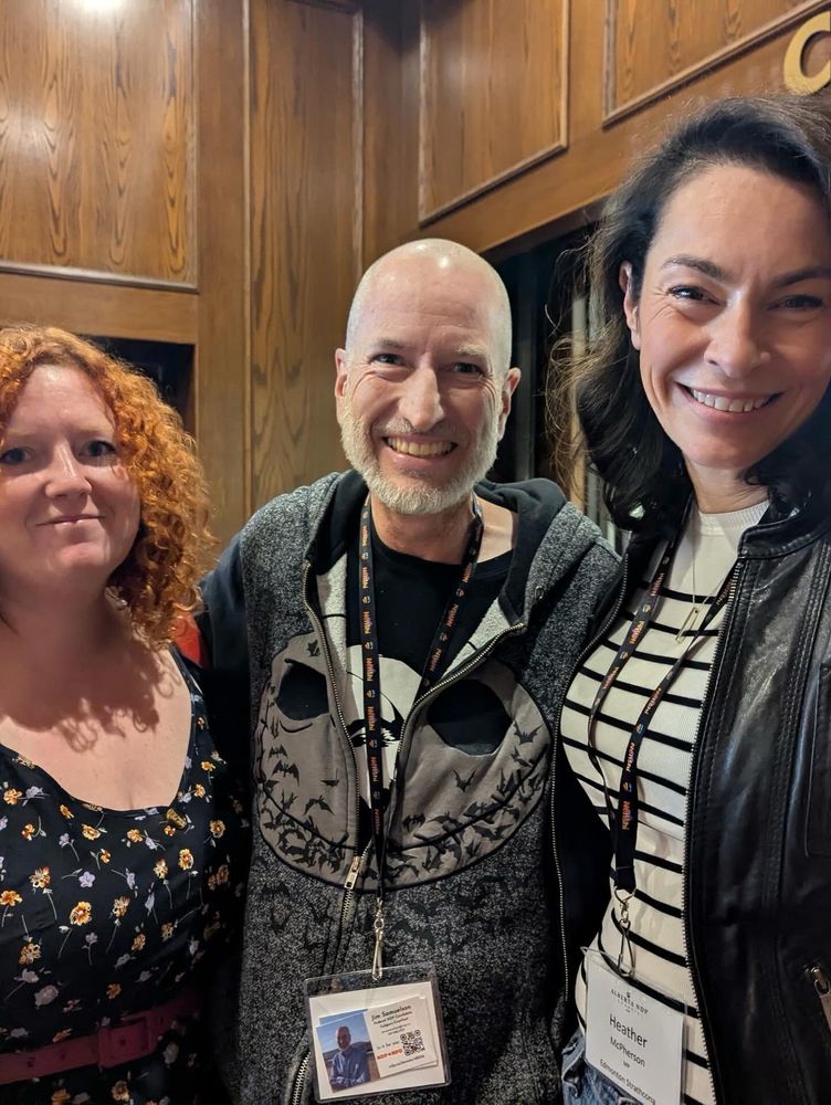 Standing with two NDP stalwarts - Sarah and Jim. Both these wonderful candidates ran great campaigns in the 2025 election.