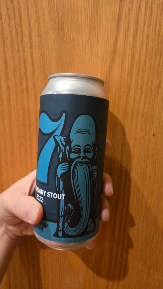 A 7th anniversary imperial stout labeled 2022. 