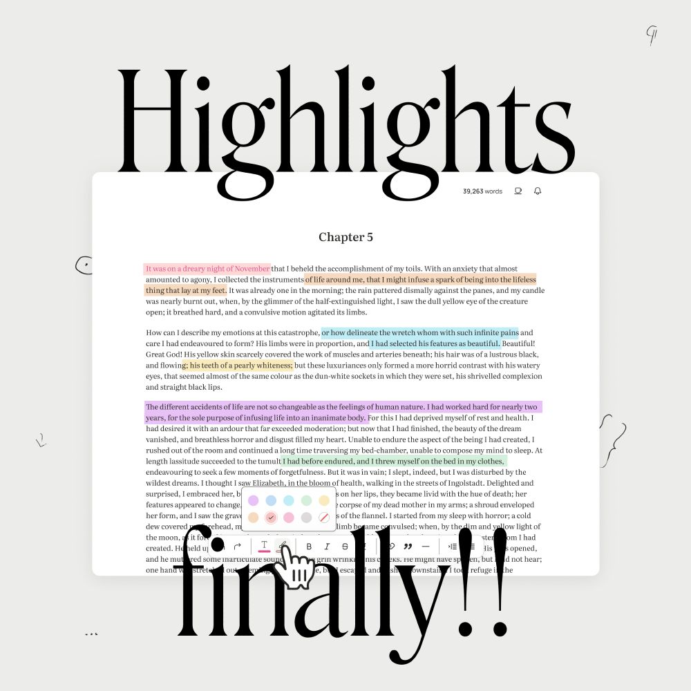 An image showing the Ellipsus text editor with highlight colors.