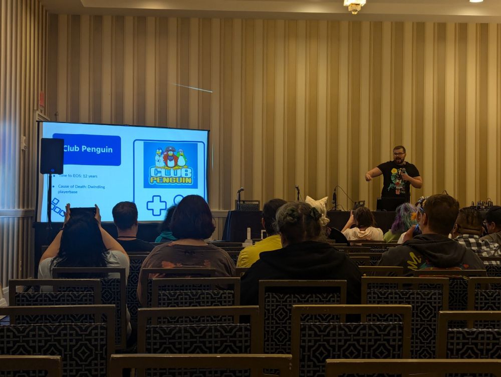A presentation discussing the end of Club Penguin.