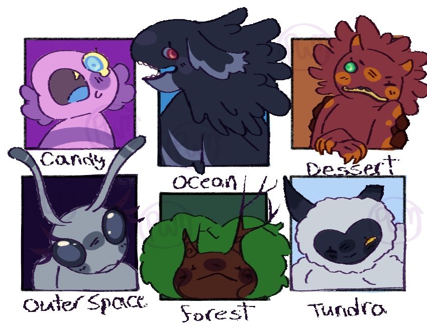 Six species of Metoos 