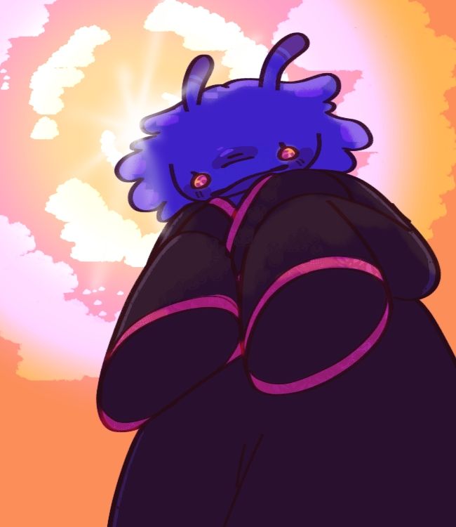 Nitro looking down at the viewer