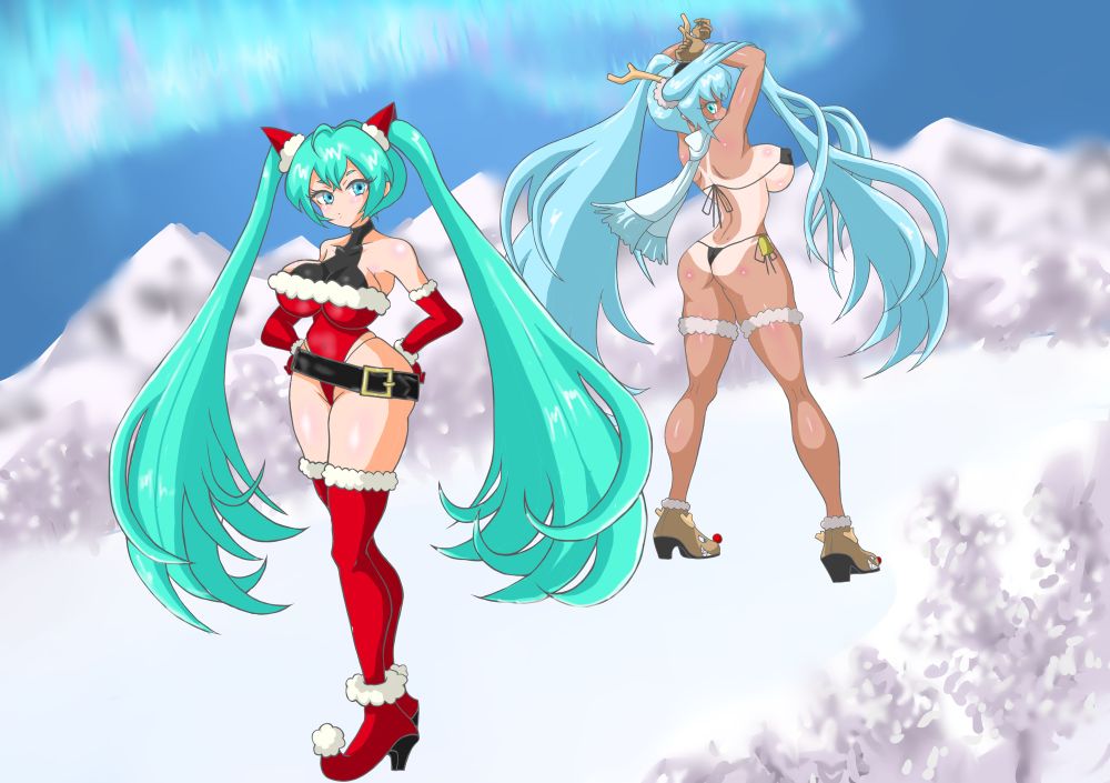 背景はサンタクロース村をイメージ