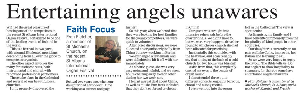 Screenshot of article from the Herts Advertiser.