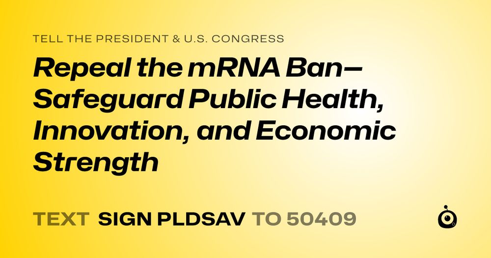 Text SIGN PLDSAV to 50409 to send this to your officials.