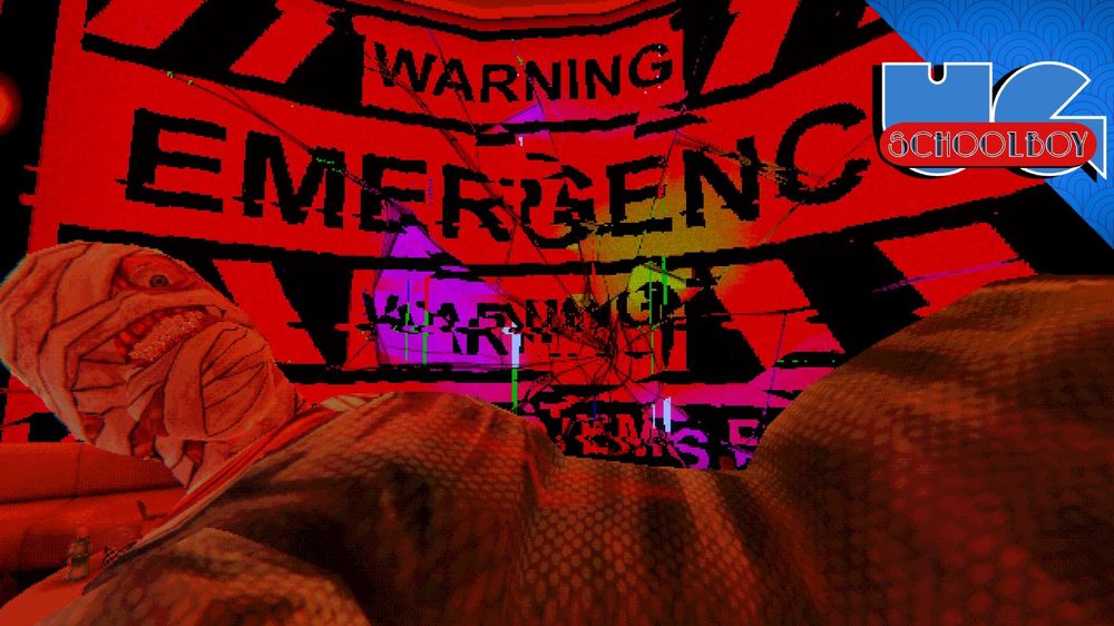 Mouthwashing announcement post. A heavily bandaged figure in a medical gown is laying down very close to the screen while a broken emergency screen is in the background. It's red light is pouring through the scene.

Presented by UGSchoolboy at 5 PM PST, Tuesday October 7th