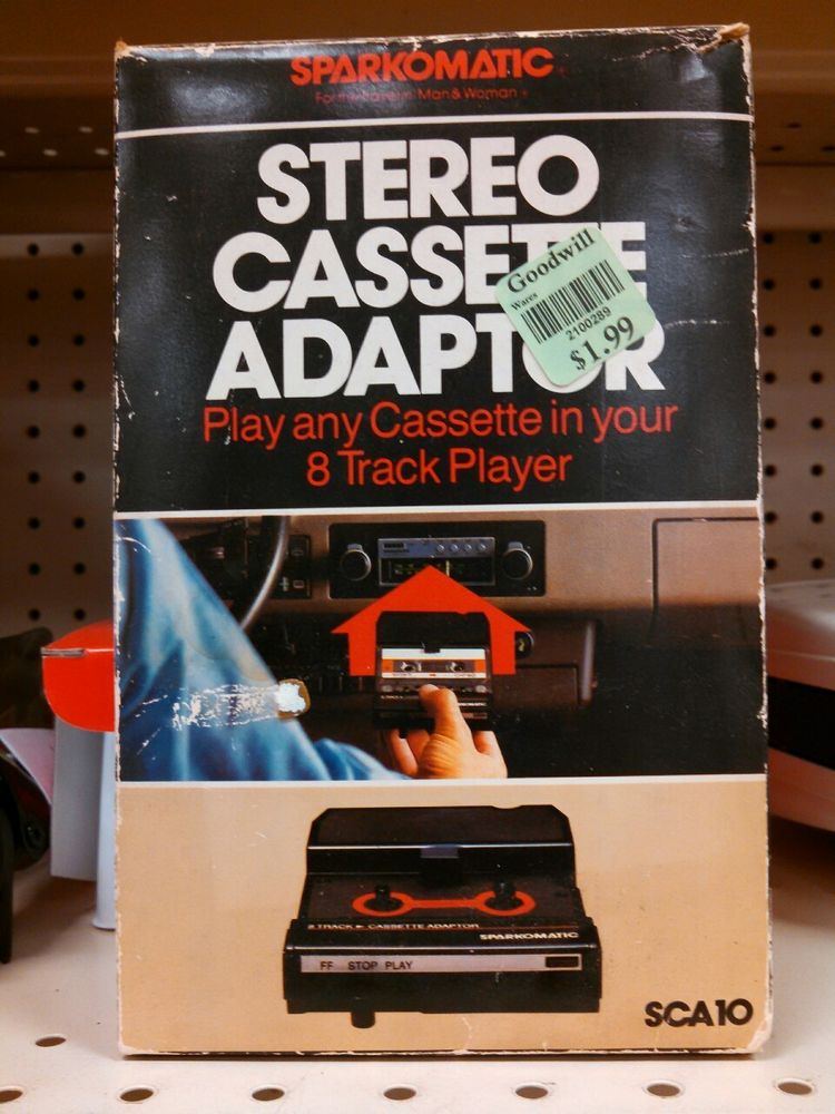 sparkomatic stereo cassette adaptor, in box, $1.99